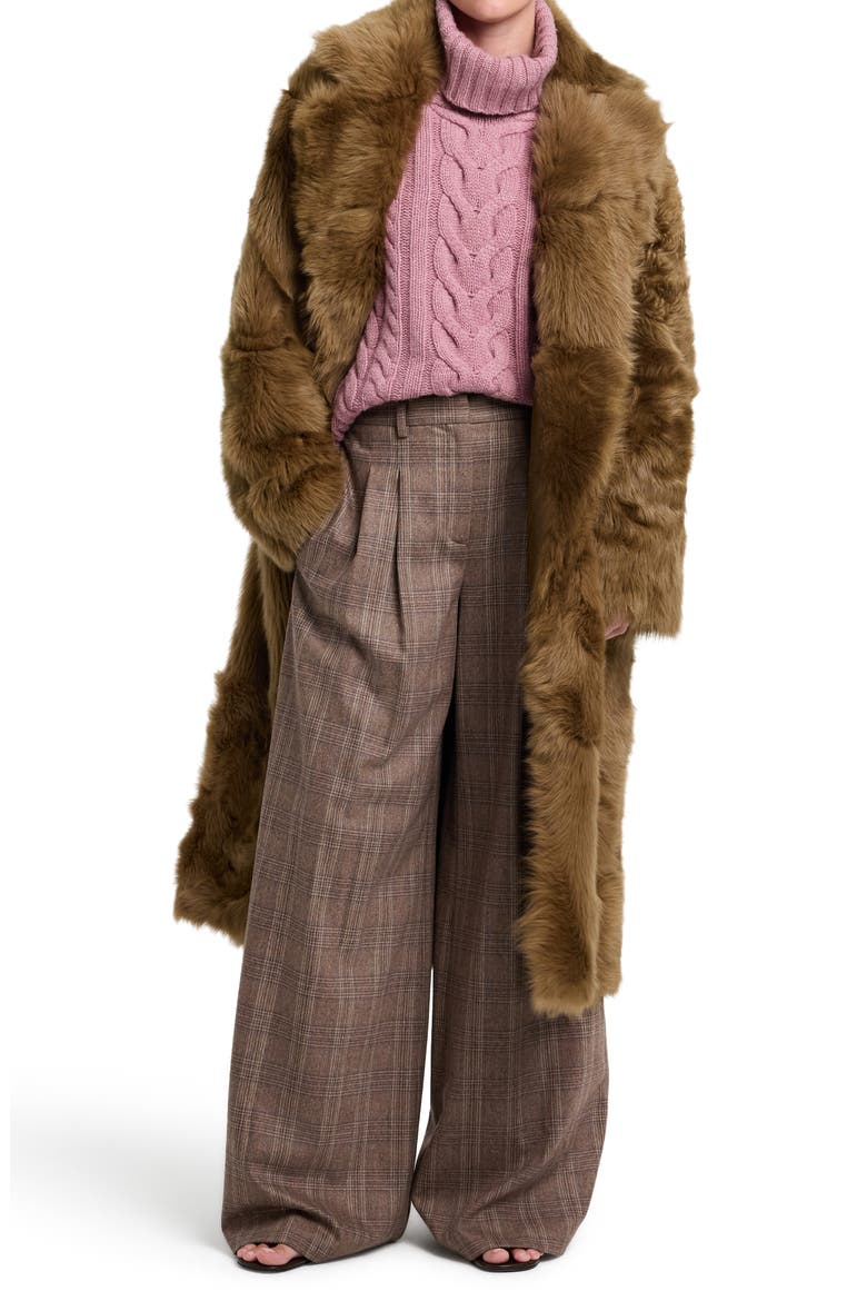 Theodore Genuine Shearling Coat, Main, color, KANGAROO