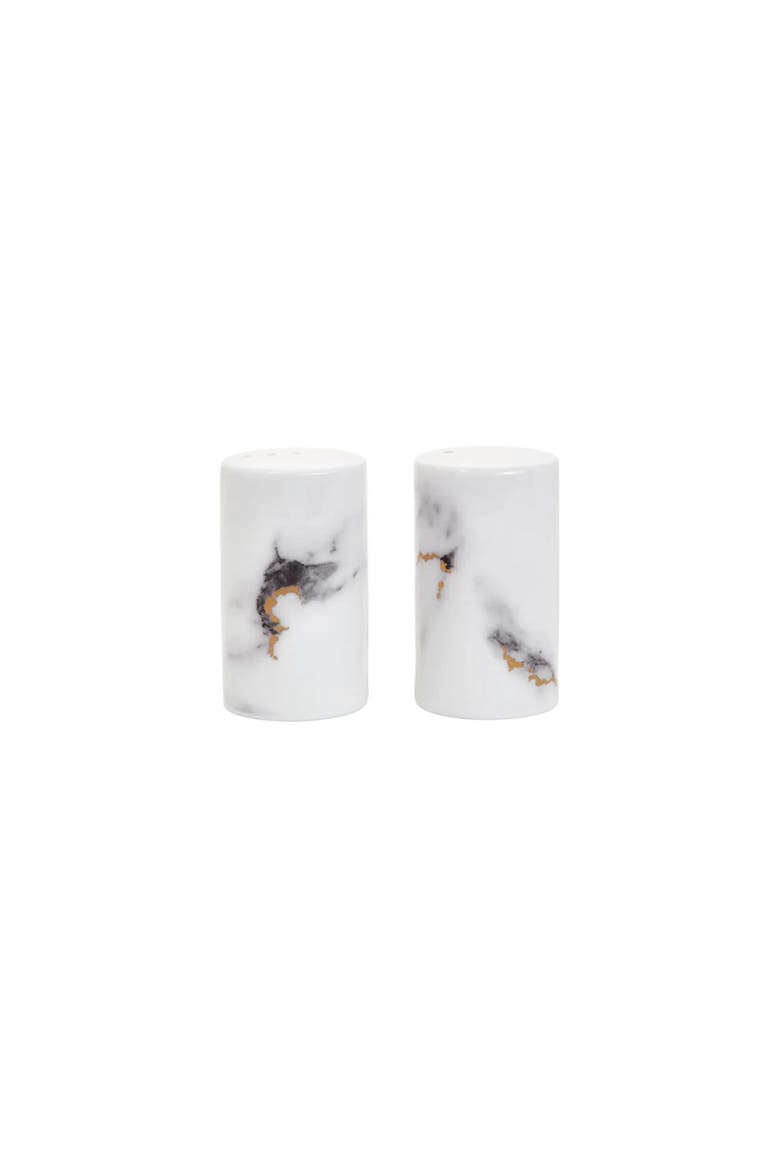 Marble Venice Fog Salt & Pepper Shaker, Main, color, White