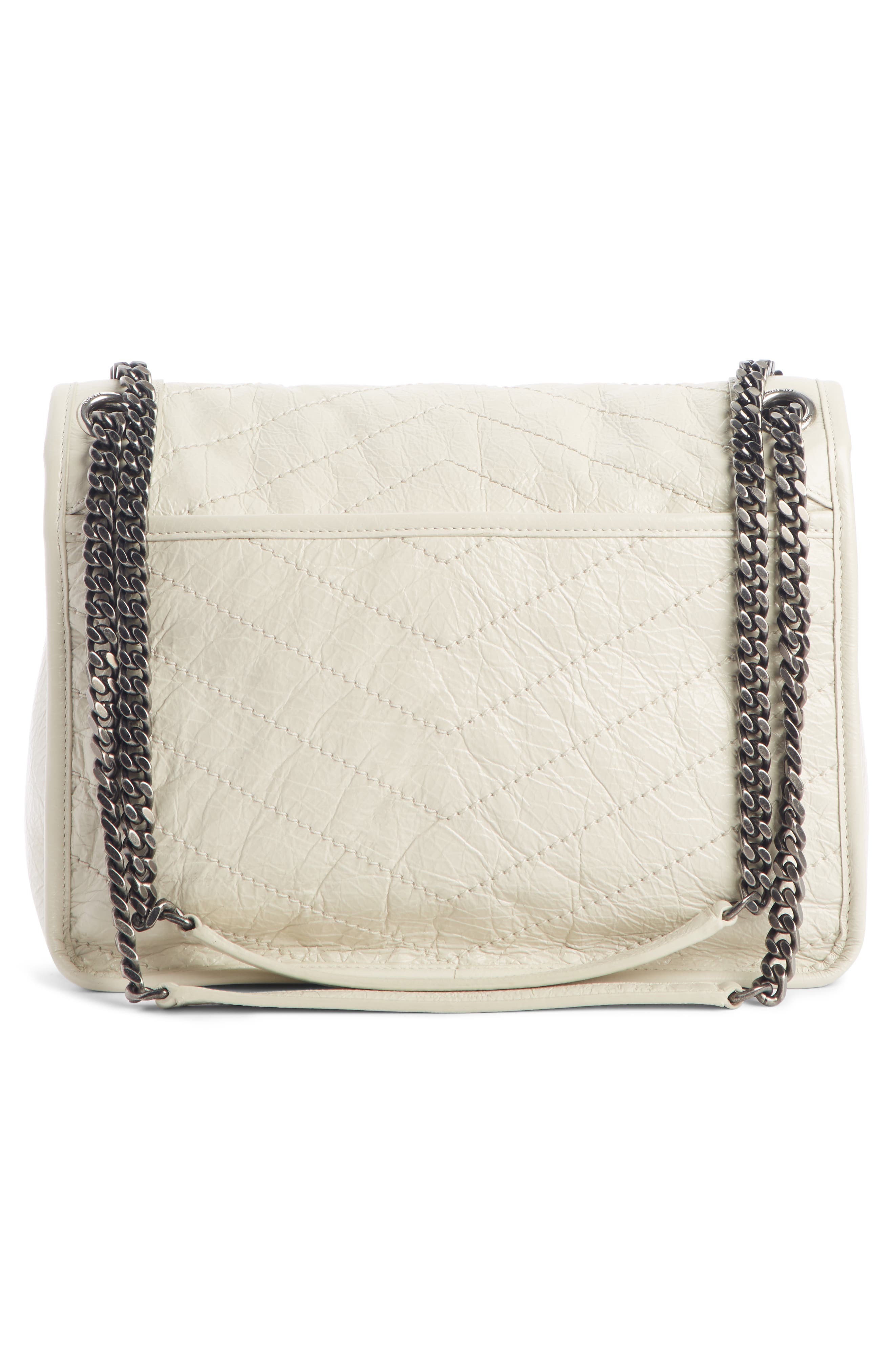 Medium Niki Leather Shoulder Bag, Alternate, color, CREMA SOFT