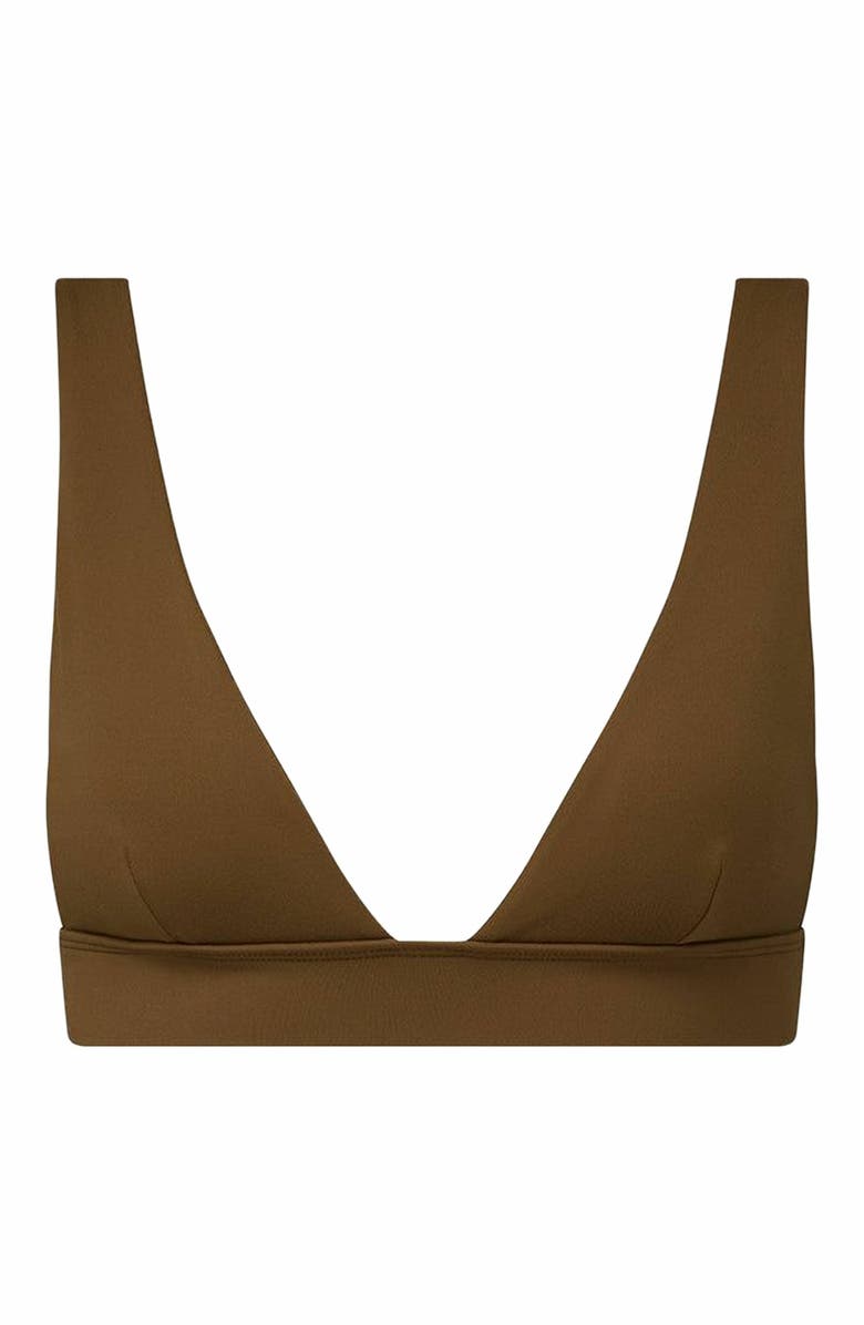 WeWoreWhat V-neck Bralette, Main, color, Kangaroo