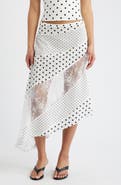 Princess Polly Rennar Mixed Polka Dot Asymmetric Skirt