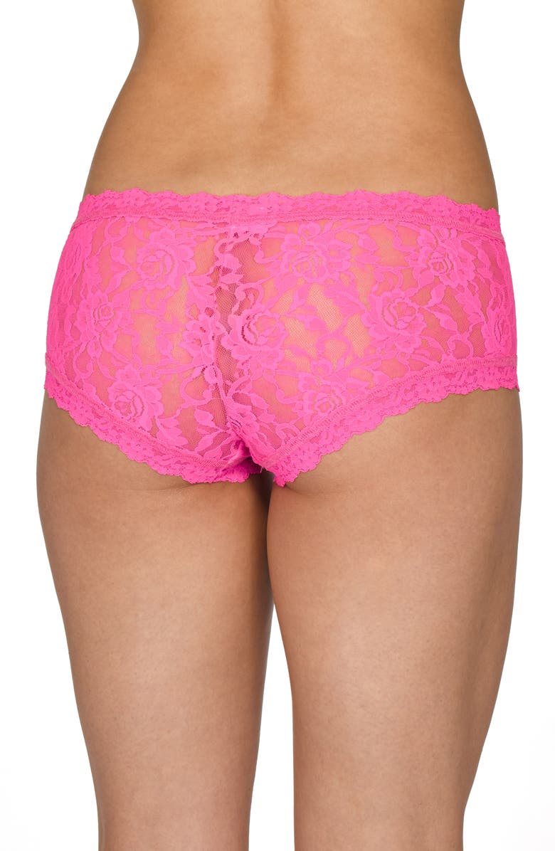 Hanky Panky Signature Lace Boyshorts, Alternate, color, Passionate Pink