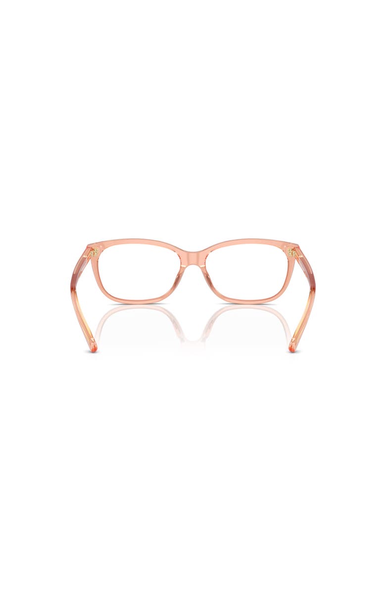 COACH 53mm Rectangle optical glasses, Alternate, color, Transparent