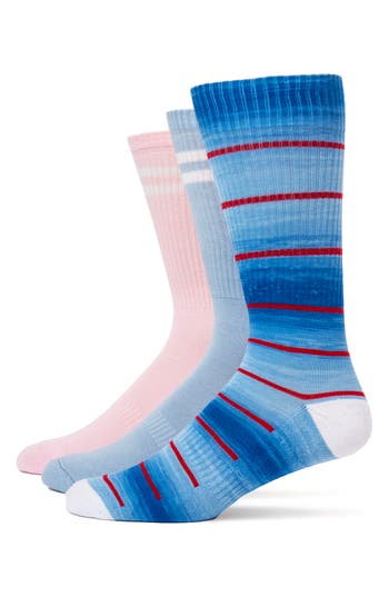 Lorenzo Uomo Assorted 3-pack Crew Socks In Multi