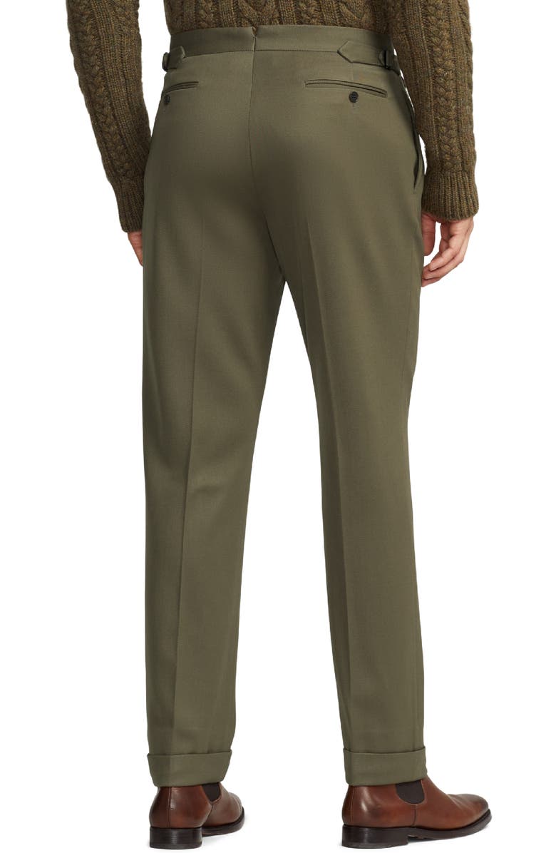 Ralph Lauren Purple Label Gregory Pleated Wool Gabardine Trousers, Alternate, color, 