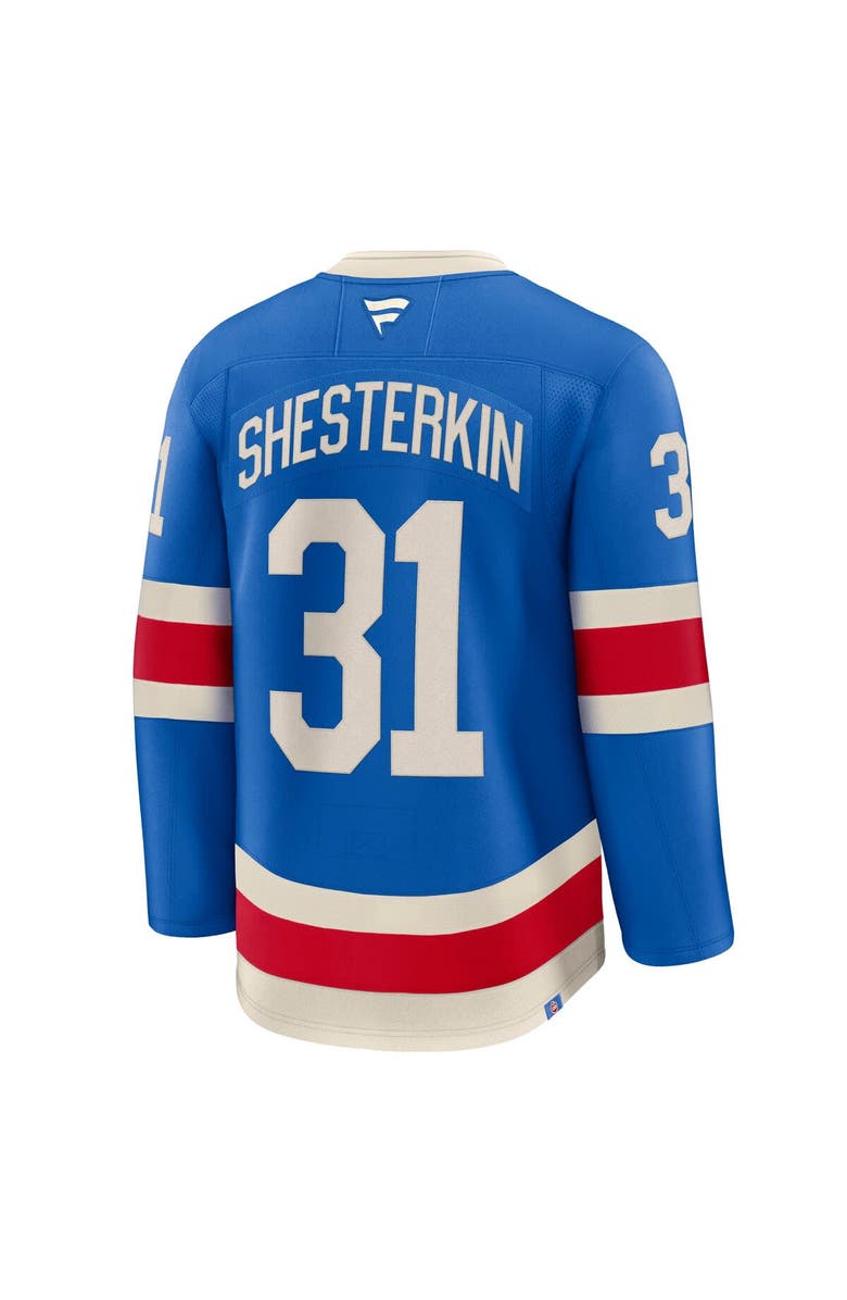 FANATICS Men's Fanatics Igor Shesterkin Blue New York Rangers Centennial Premium Jersey, Alternate, color, Blue