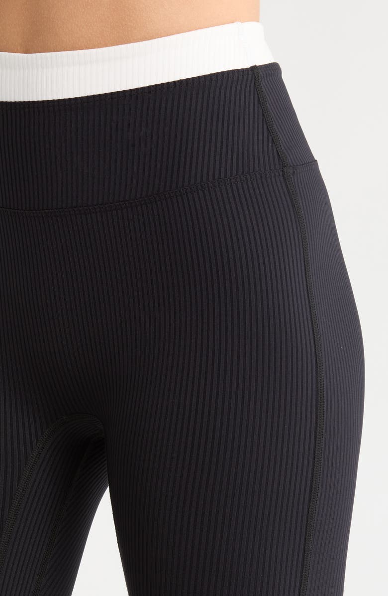 Year of Ours Ribbed Layered Leggings, Alternate, color, Black/White