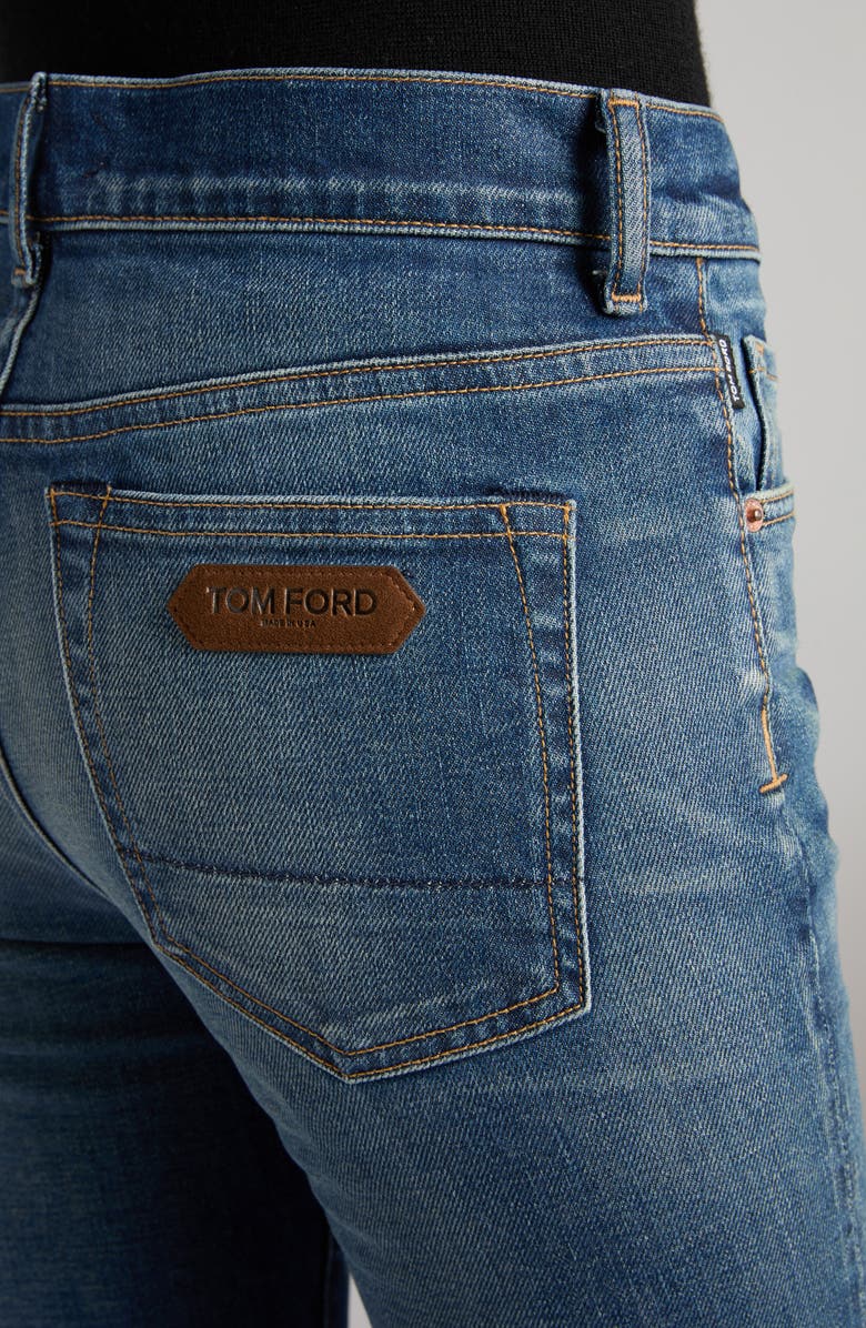 TOM FORD Stonewashed Bootcut Jeans, Alternate, color, Hb772 Mid Blue