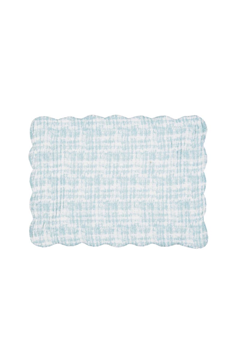 C&F Home Cape Canaveral Reversible Washable Set of 6 Placemats 13" x 19", Alternate, color, White