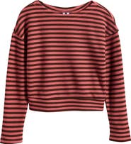 Good Luck Girl Kids' Striped Boatneck Top