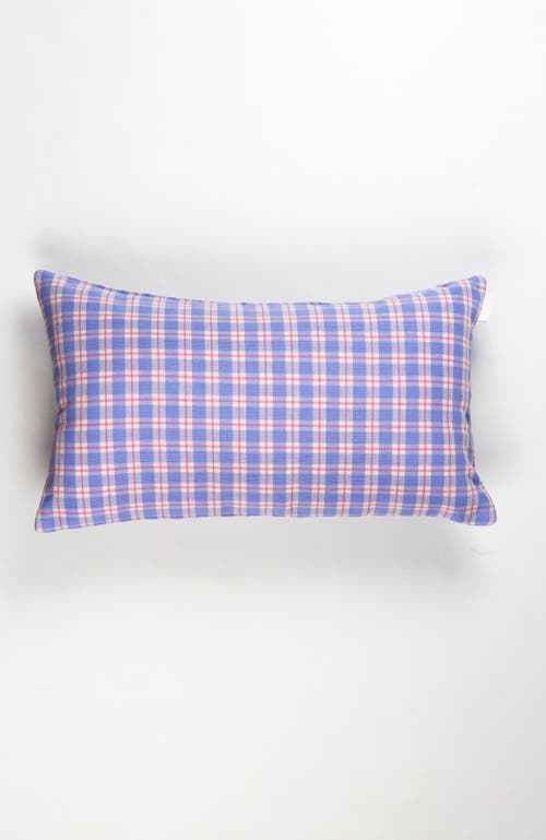 ARCHIVE NEW YORK ARCHIVE NEW YORK HANDWOVEN CLASSIC GINGHAM RECTANGLE COTTON THROW PILLOW