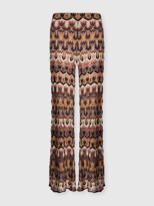 Missoni Trousers In Viscose Lamé Arabesque Motif in Tan at Nordstrom, Size 40