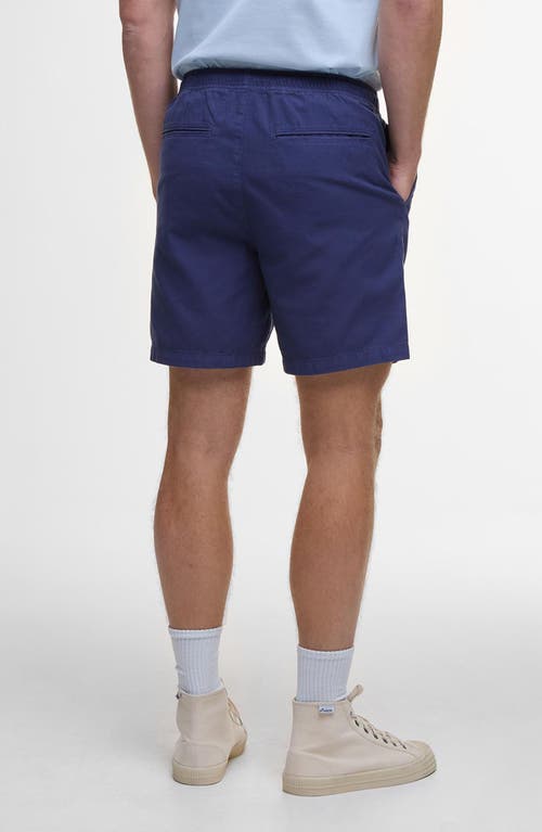 Barbour Relaxed Fit Cotton Oxford Cloth Drawstring Chino Shorts In Oceana