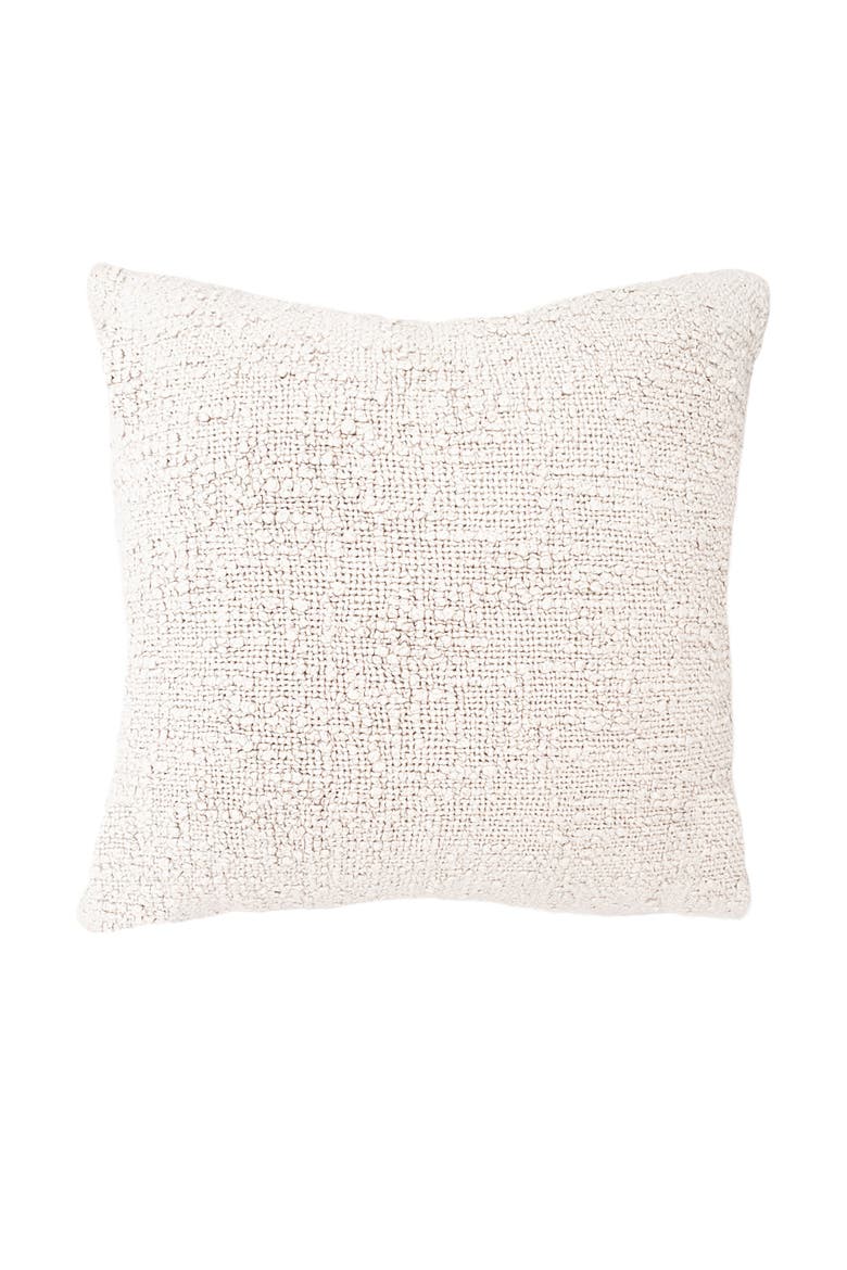 Cozy Cotton Boucle Euro Pillow Cover Only, Main, color, White
