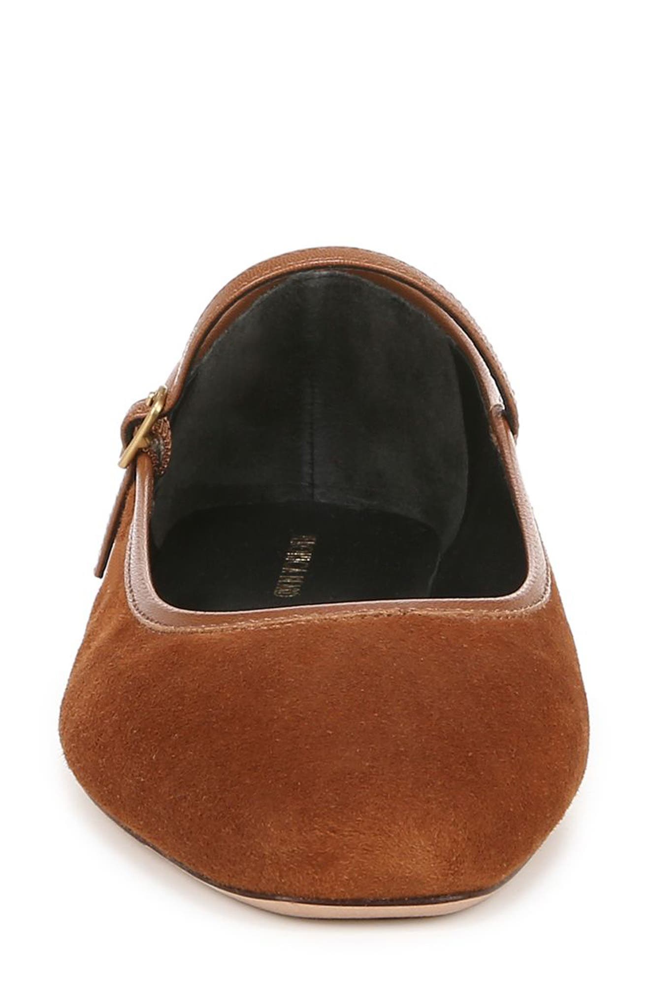 Veronica Beard Ellie Mary Jane Flat, Alternate, color, Caramel