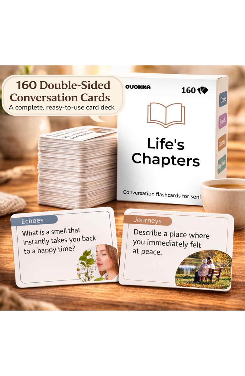 Quokka Memory and Conversation Cards for Seniors, Alternate, color, Alz160memory