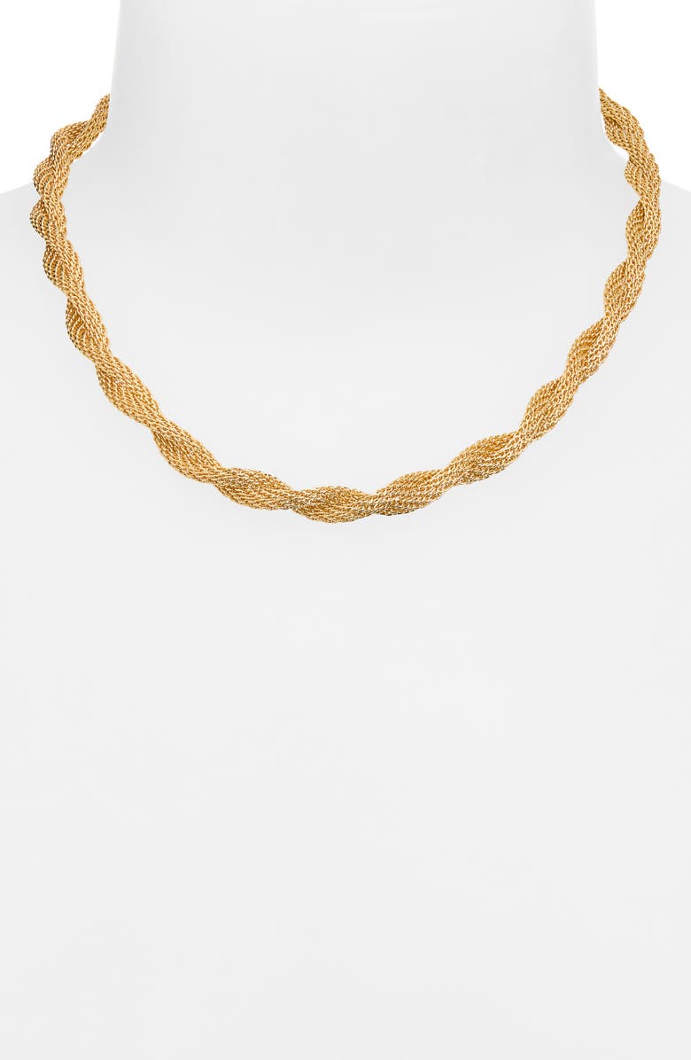 Lele Sadoughi Serpentine Mesh Necklace, Alternate, color, Gold
