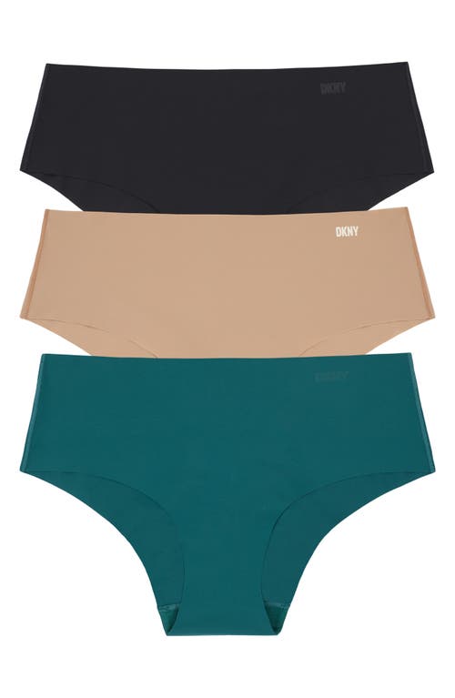 Dkny Litewear Cut Anywhere Assorted 3-pack Hipster Briefs In Multi