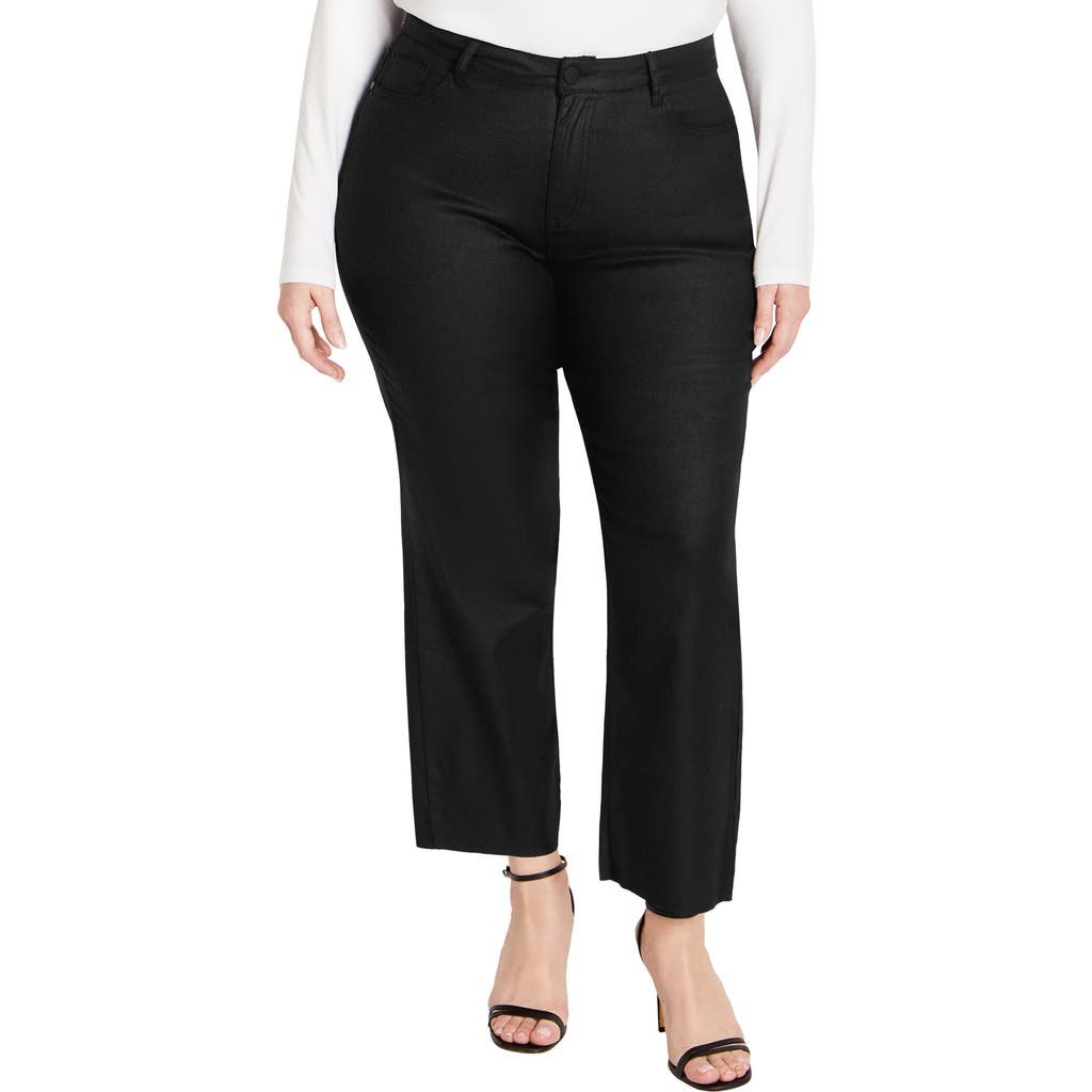 City Chic Harley Fit High Waist Coated Jean In Black