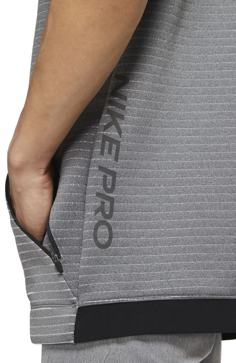 Nike Pro Hooded Half Zip Spacer Knit Shirt, Alternate, color,