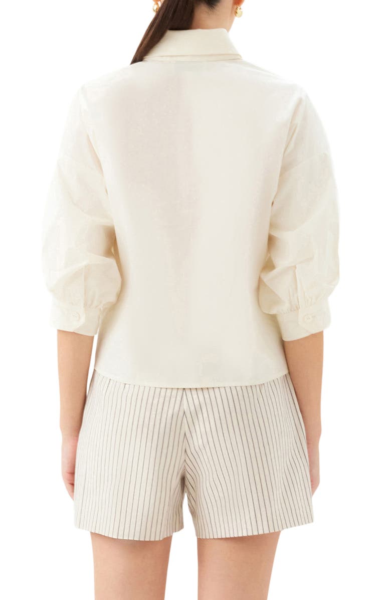 FIFTEEN TWENTY Jena Tie Front Cotton Top, Alternate, color, 