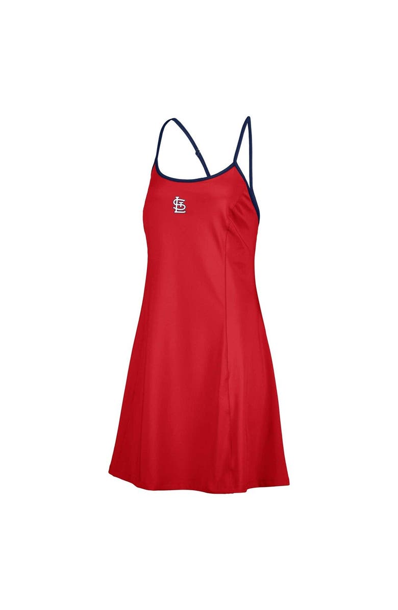 LUSSO Women's Lusso  Red St. Louis Cardinals Nakita Strappy Scoop Neck Dress, Alternate, color, Red