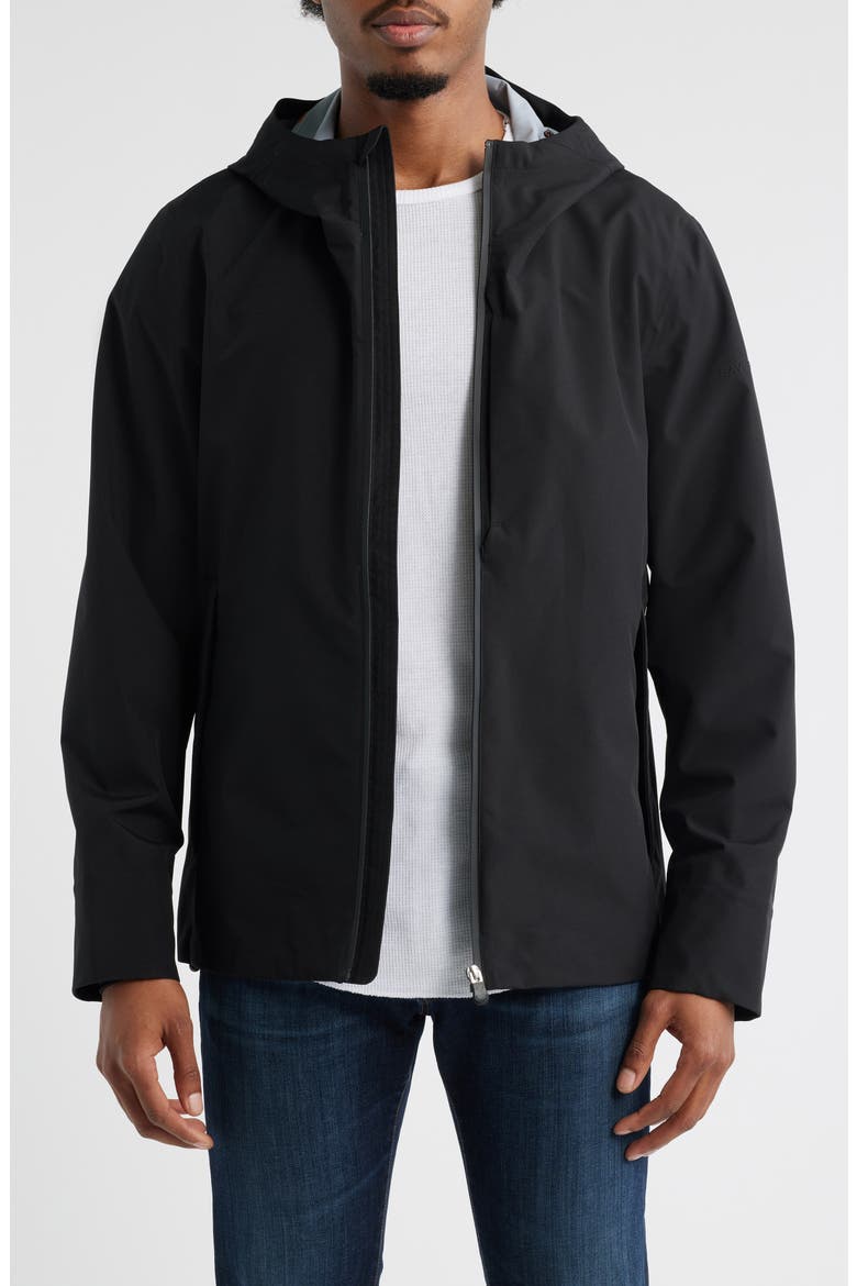 Jari Water Resistant Hooded Jacket, Main, color, BLACK