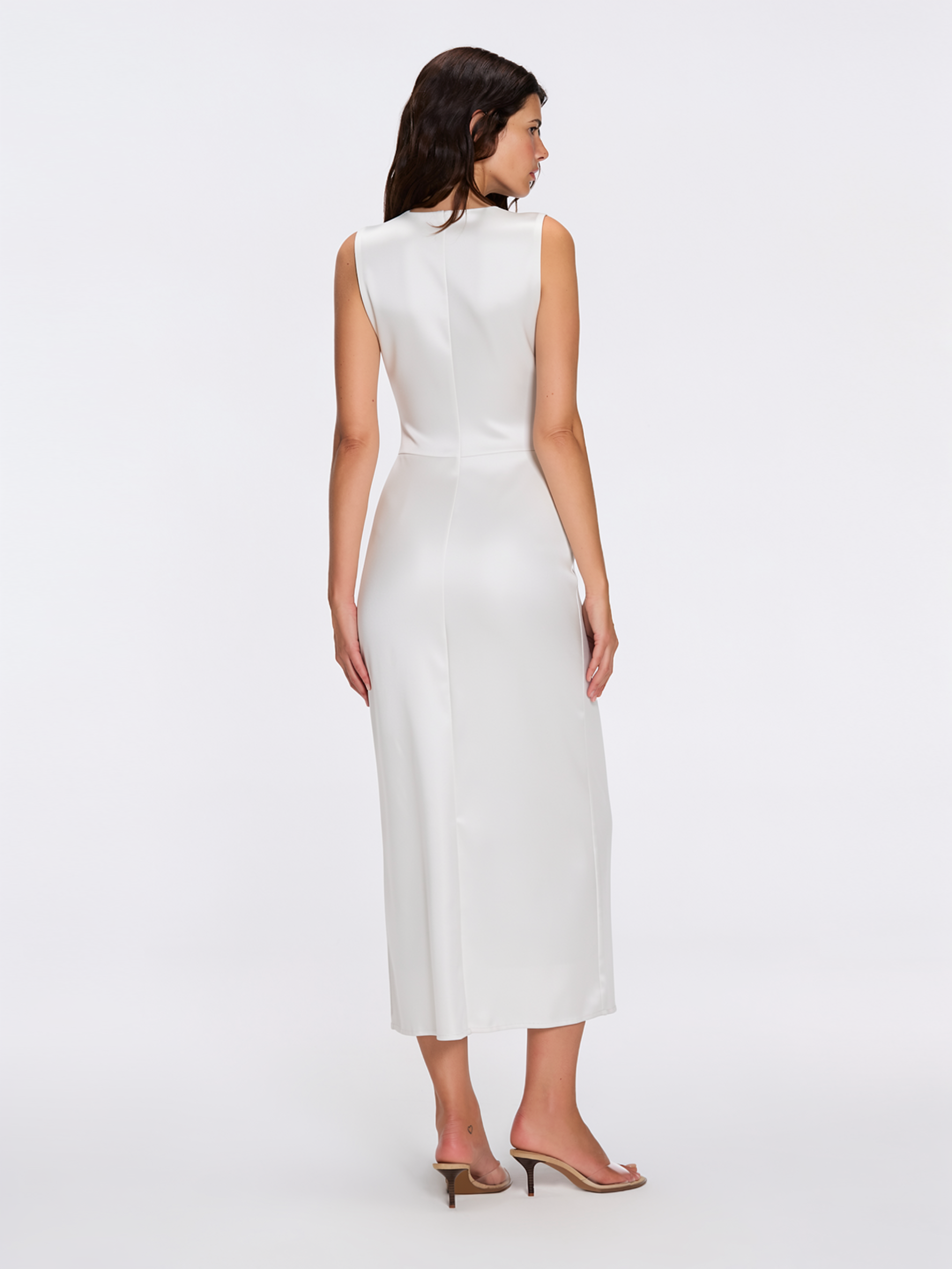 Moeva Apollo Satin Sleeveless Maxi Dress with Side Slit (Women) | Nordstrom