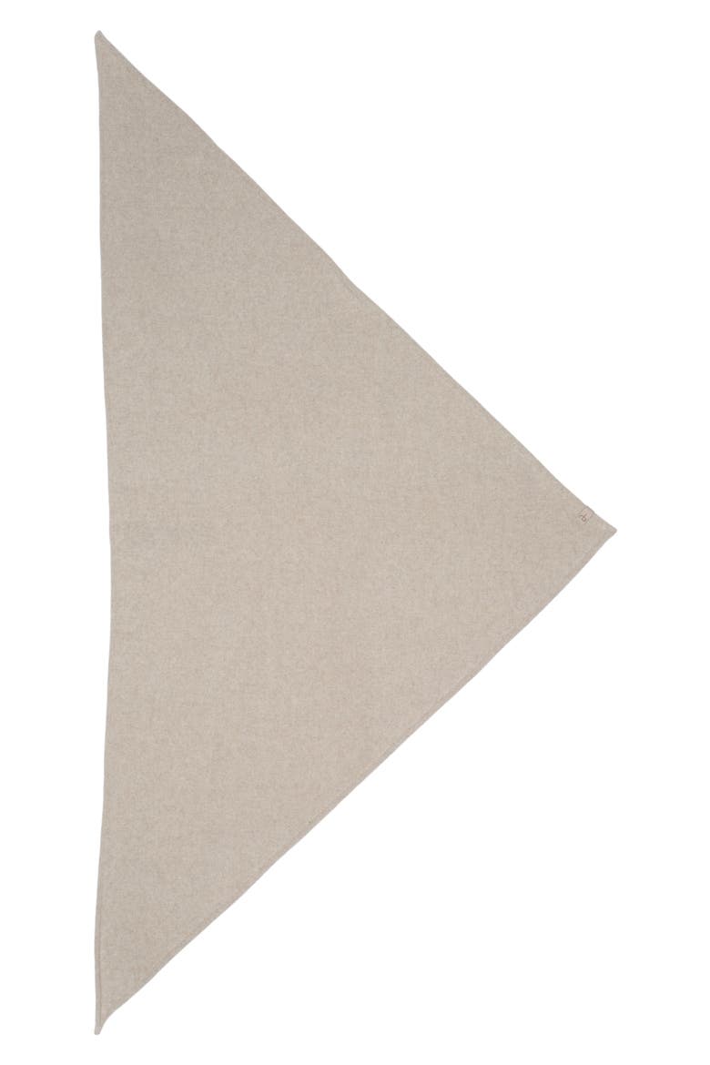 Kristie Reversible Wool Triangle Shawl, Alternate, color, DARK SAND MULTI