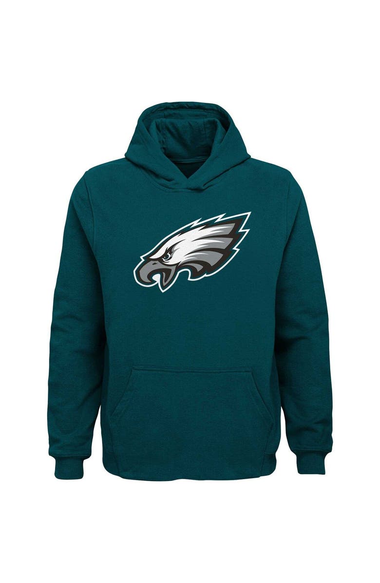 Outerstuff Youth Green Philadelphia Eagles Team Logo Pullover Hoodie, Main, color, Green