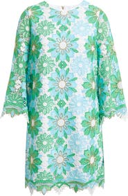 Lilly Pulitzer® Jouri Metallic Floral Lace Shift Dress