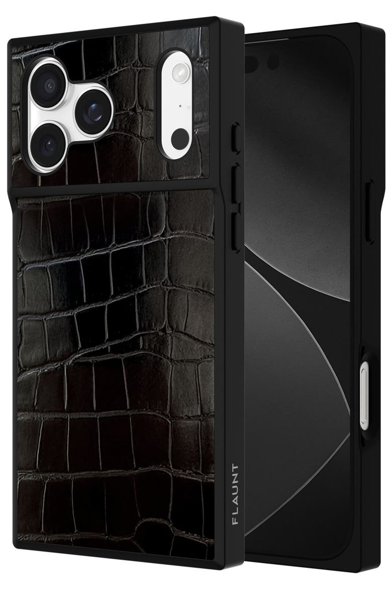 SQUARE Faux Leather MagSafe Case for Apple iPhone 17 Pro Max, Main, color, Black Multicolor
