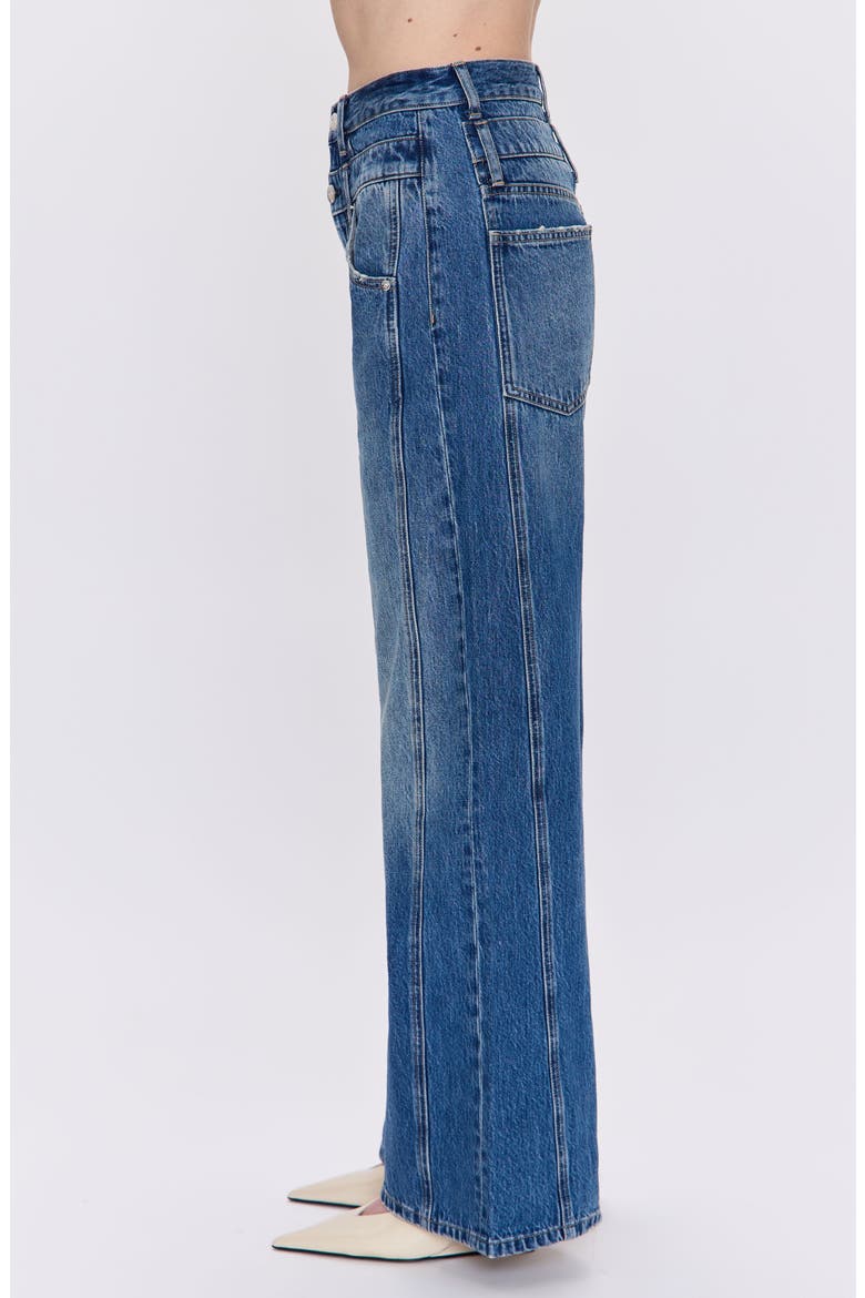 Caleb High Waist Wide Leg Jeans, Alternate, color, ECHO