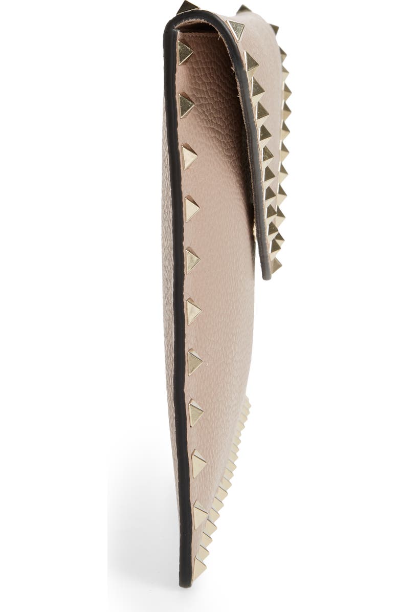 Valentino Garavani Rockstud Leather Envelope Pouch, Alternate, color,