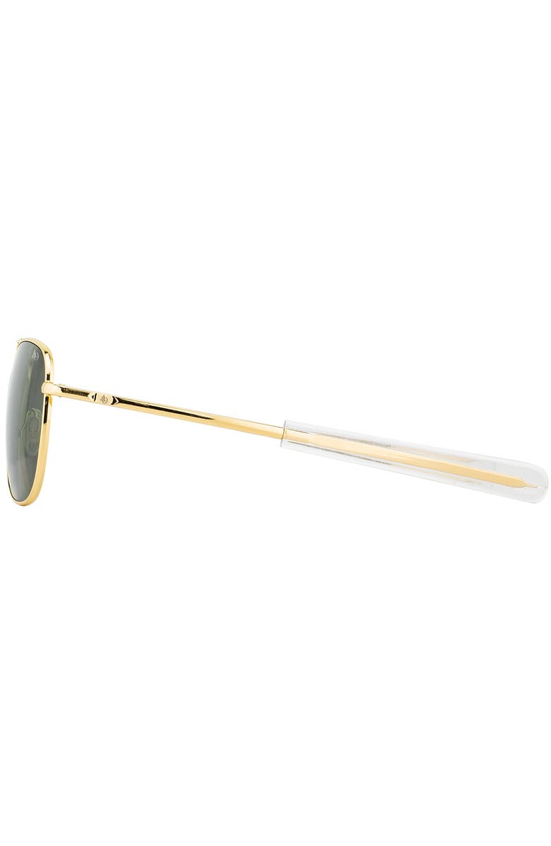American Optical Original Pilot 57mm Aviator Glass Non Polarized, Alternate, color, Gold - Gng