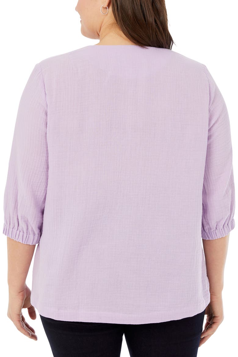 Evie Cotton Gauze Blouse, Alternate, color, ORCHID BOUQUET