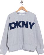 DKNY Exploded Flocked Logo Blouson Sweatshirt