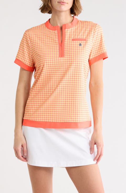 Pete's Bow Tie Colorblock Quarter Zip Golf Polo