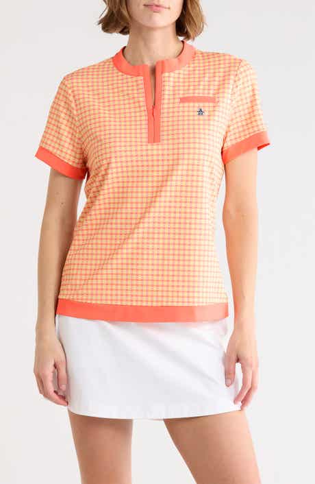 ORIGINAL PENGUIN GOLF Pete's Bow Tie Colorblock Quarter Zip Golf Polo