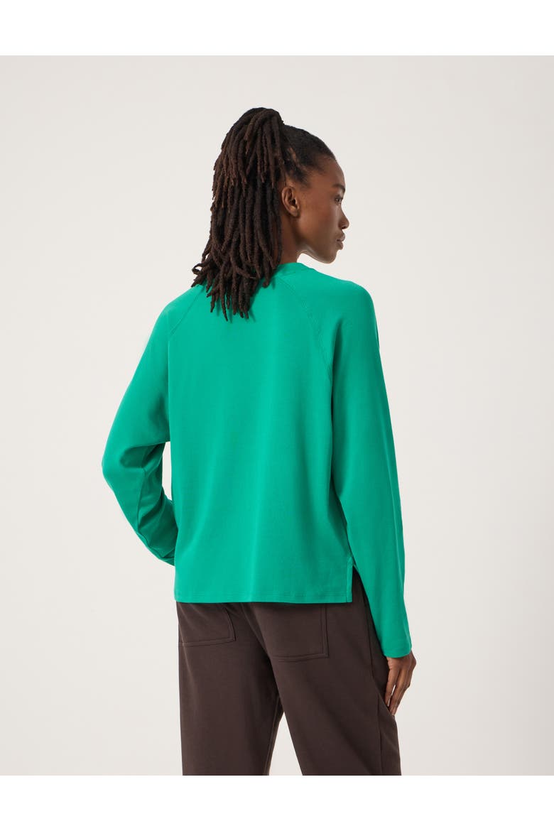 Matilda Raglan Sweatshirt, Alternate, color, Bright Green