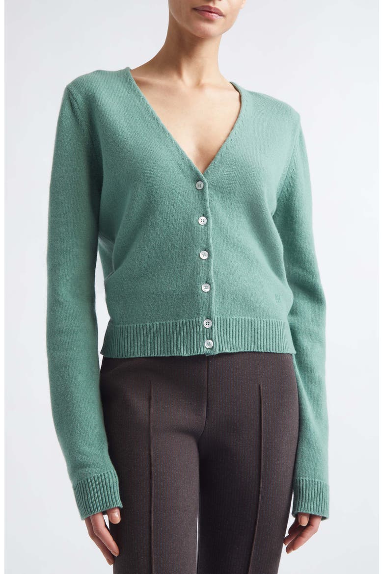 Cardi Cotton & Cashmere Cardigan, Alternate, color, SAGE