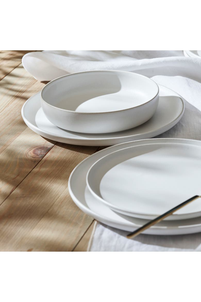 Porto by Stone Lain Macchio Stoneware 24-Piece Dinnerware Set, Alternate, color, White Matte