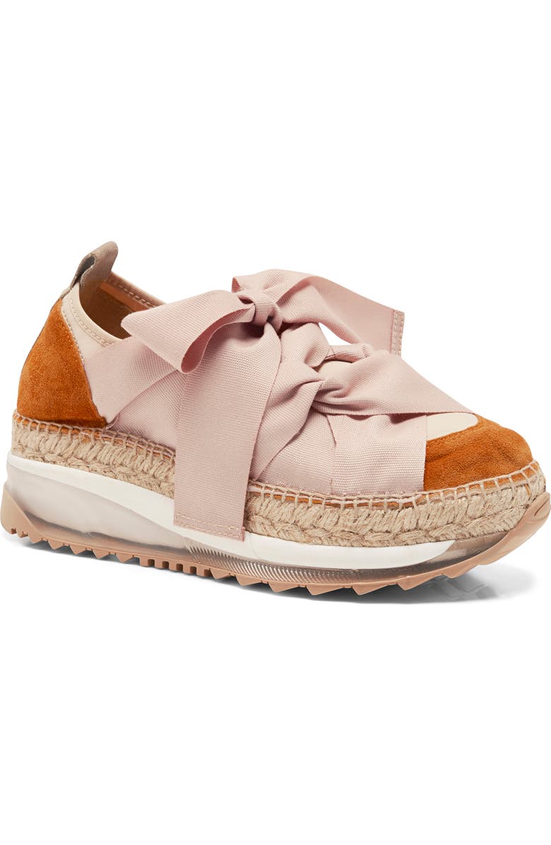 Free People Chapmin Espadrille Sneaker, Main, color, Pearl Blush Combo