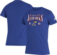 adidas Men's adidas Royal Kansas Jayhawks Along The Shadow Tri-Blend T-Shirt