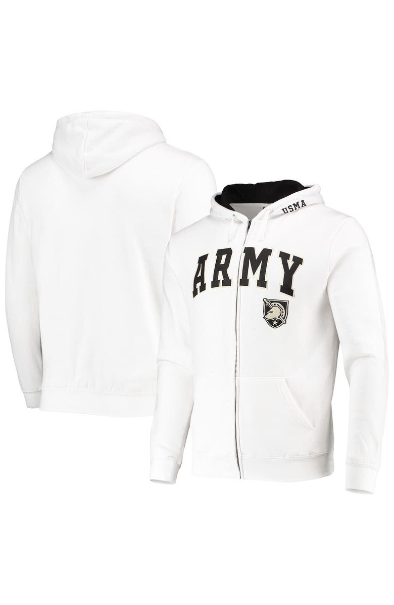 COLOSSEUM Men's Colosseum White Army Black Knights Arch & Logo 3.0 Full-Zip Hoodie, Alternate, color, White
