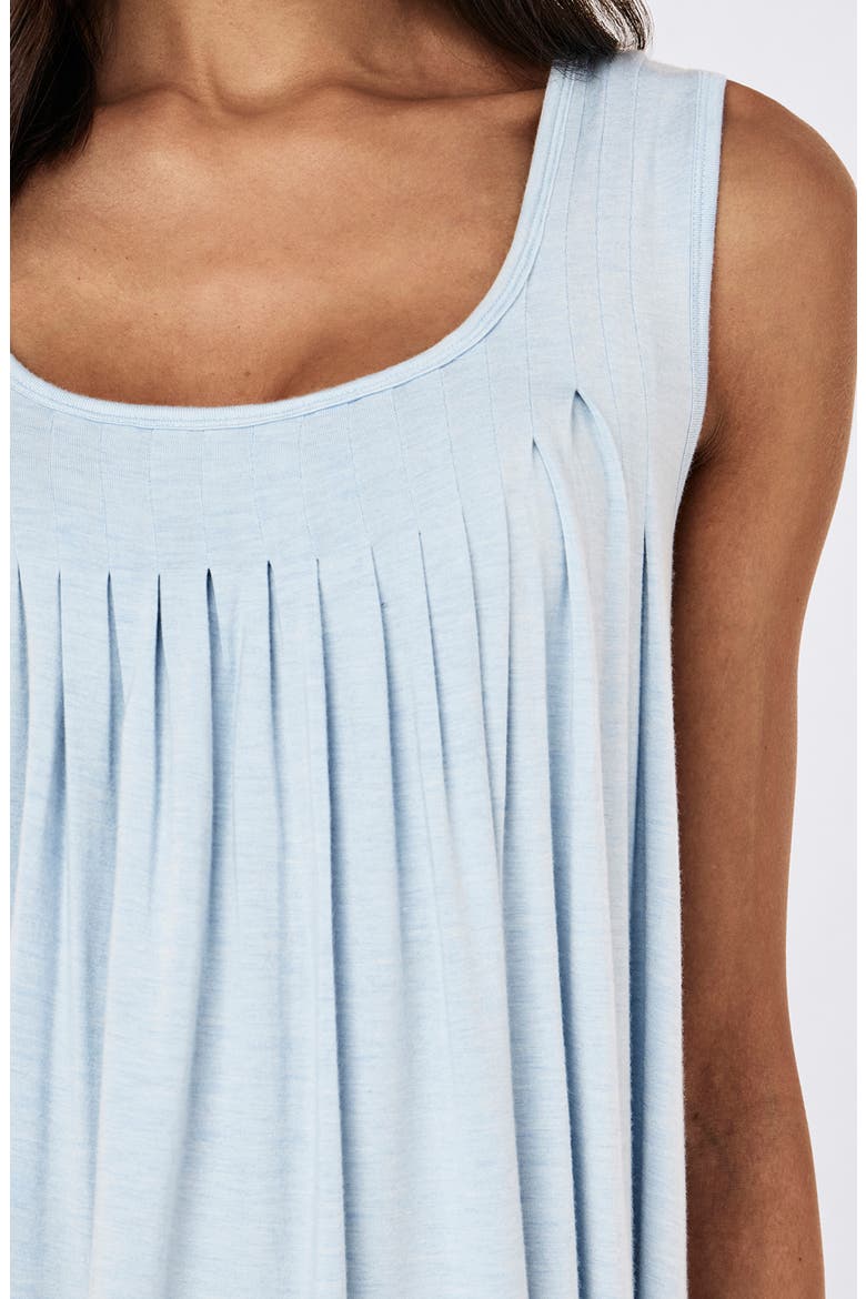 Kate Pleat Front Midi Nightgown, Alternate, color, BLUE
