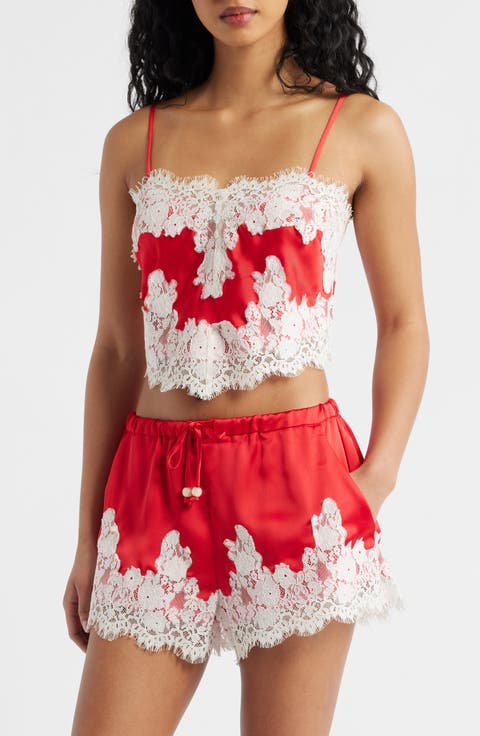 Eyelash Lace Satin Camisole