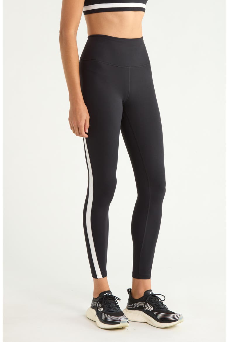 Miles High Waist Rigor 7/8 Leggings, Alternate, color, BLACK/ WHITE