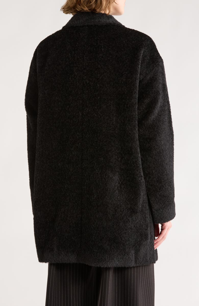 Eileen Fisher Wool & Alpaca Blend Coat, Alternate, color, Black