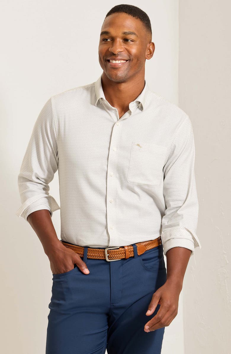 Tommy Bahama Sarasota Stretch Ventura Coast IslandZone<sup>®</sup> Button-Up Shirt, Alternate, color, Khaki